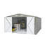Spacieuse remise en métal pour la cour arrière | Design moderne et utilitaire durable | Parfait pour le rangement ou l'espace de travail