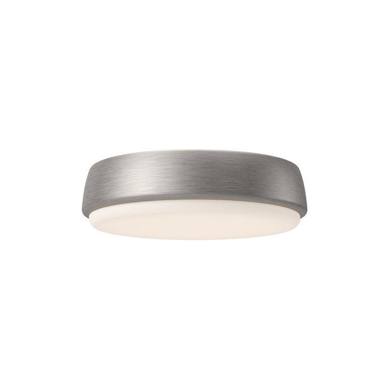 Laval Acrylic LED Flush Mount, Brushed Nickel, 2.38" H x 9.13" W x 9.13" D