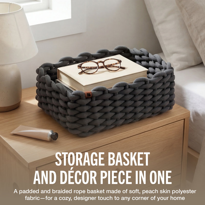 Panier de rangement Bigso, Gris, Medium