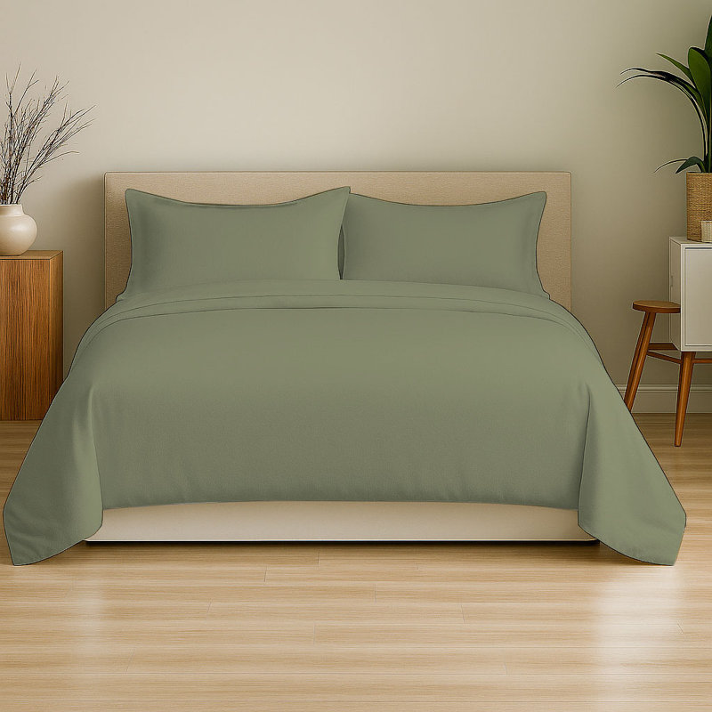 6-Piece Soft Microfiber Sheet Set, Full Sheet Set with 4 Pillowcases, Sage