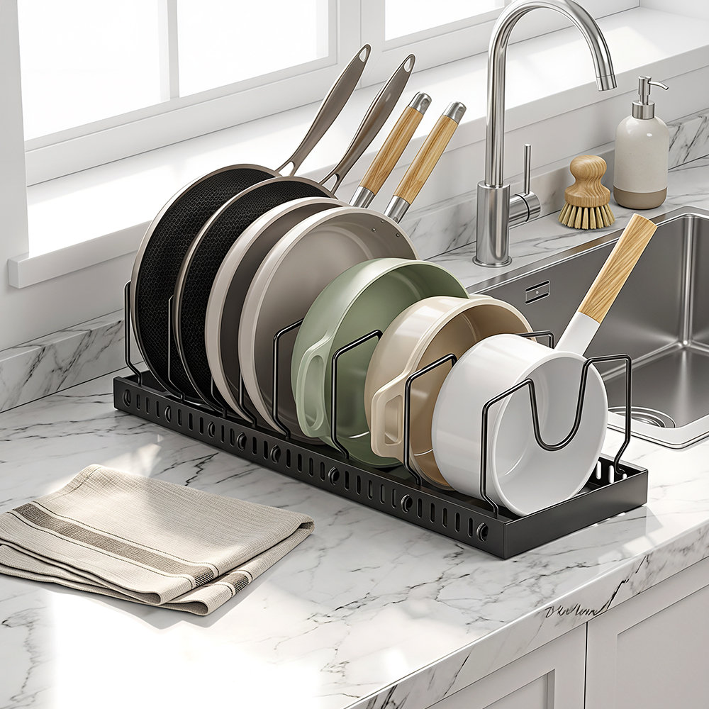 Carbon Steel Rectangle Free Standing Pot Rack