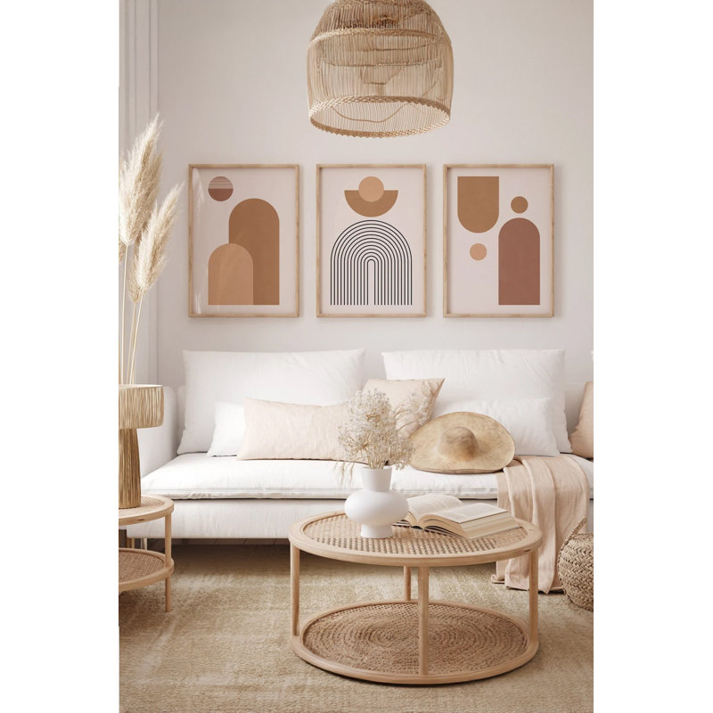 Elegant Decorative Framed Painting Set (3 Pieces), 12.9 x 18.9 inches | 100% Solid Wood Frame (Thickness: 0.8 inches), 100% MDF Artwork | Vibrant Digital Printing, Perfect for Living Room & Office Décor