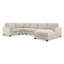 Canapé modulaire en forme de U 119 * 67 ", ensemble de canapé d'angle en chenille 6 places avec méridienne surdimensionnée, canapé d'angle irrégulier, siège profond et large avec porte-gobelets pour salon, appartement, 2 couleurs