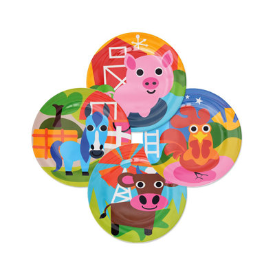 Assiette plate pour enfants 8,1 po Farm
