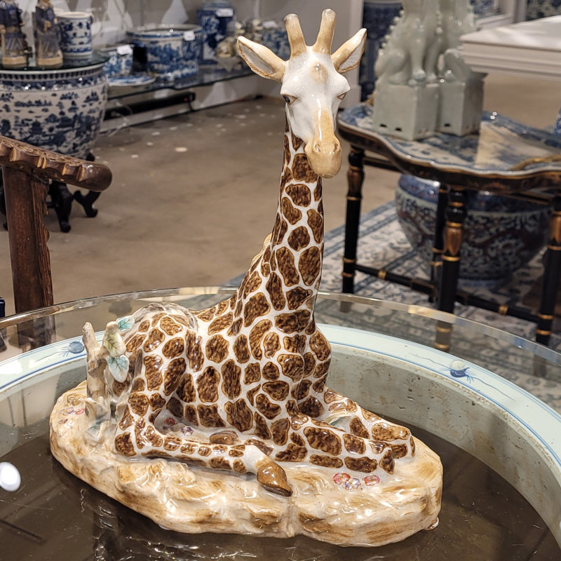 Figurine girafe en porcelaine
