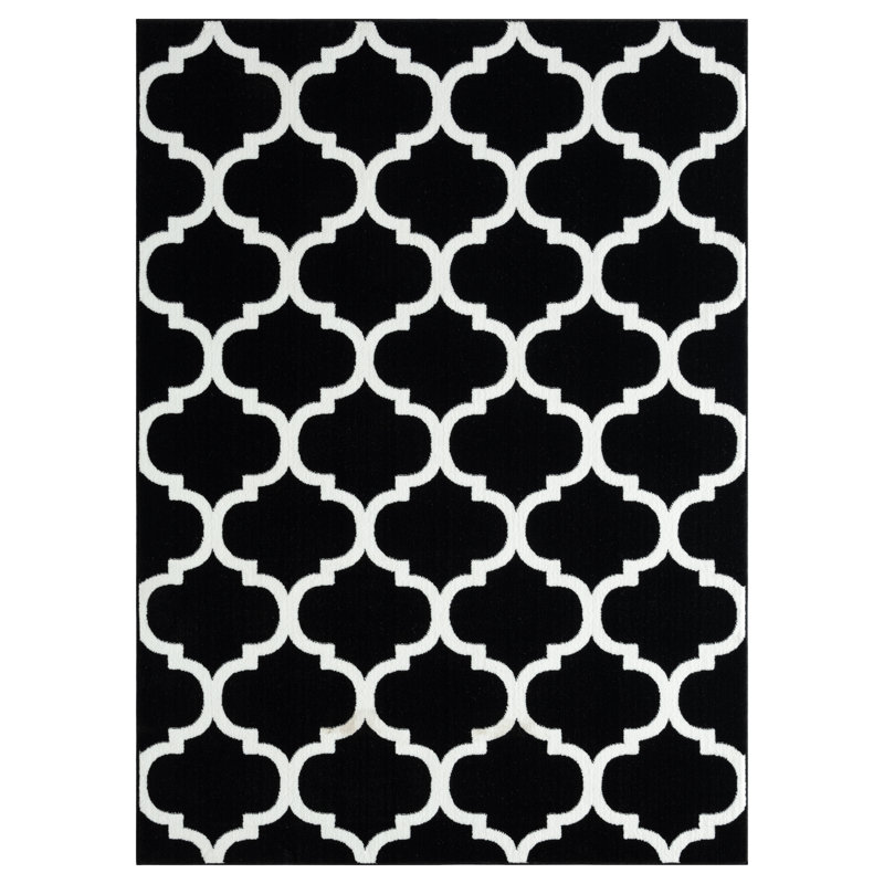 Tapis noir Ellicottville Collection, Rectangle 2 pi 1 po x 3 pi 3 po