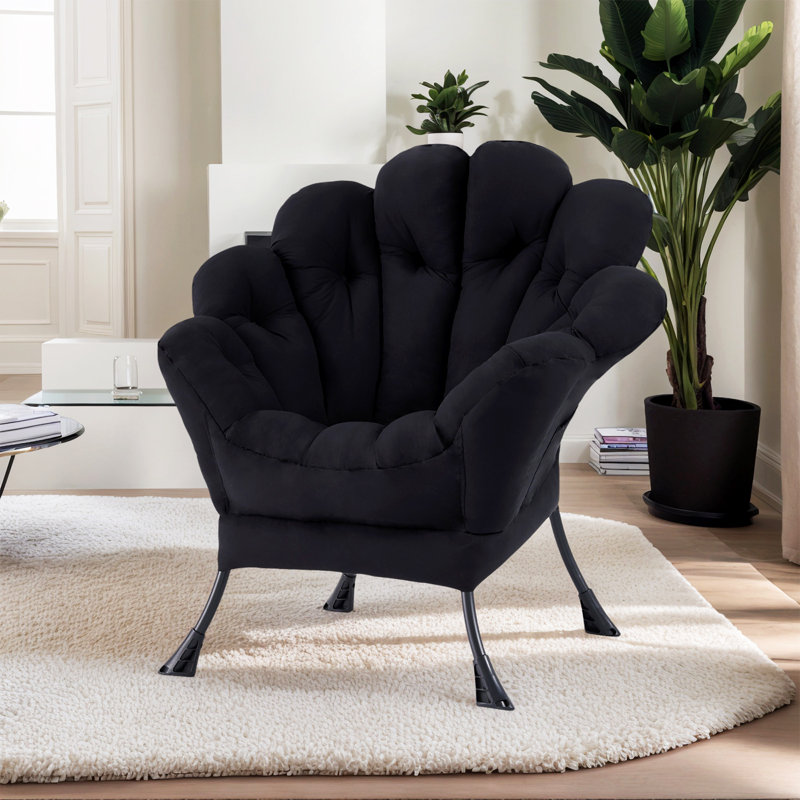 Fauteuil paresseux, fauteuil floral moderne, fauteuil d'appoint, Noir