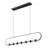 Saros Matte Black 7 Light Linear Chandelier