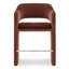 Tabouret de bar 24 po en velours 24 po entièrement assemblé avec accoudoirs (ensemble de 6)-131976313