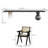 4 - Person Solid Wood Top Double Pedestal Dining Set-99311332