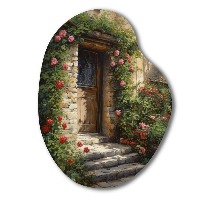 Igbale - Ferme, art floral mural en forme de poire, H 30 po x l 22 po