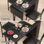Ensemble de table de salle à manger 3 pièces, ensemble de table de cuisine à hauteur de comptoir pour 2 avec 3 tablettes de rangement, table de bar extensible avec 2 chaises rembourrées pour petits espaces, appartement, noir-263319065