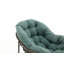 Chaise berçante intérieure / extérieure en osier avec coussin touffeté-133651951