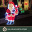 Remise en bois Décoration de père Noël pré-éclairée avec lumières DEL