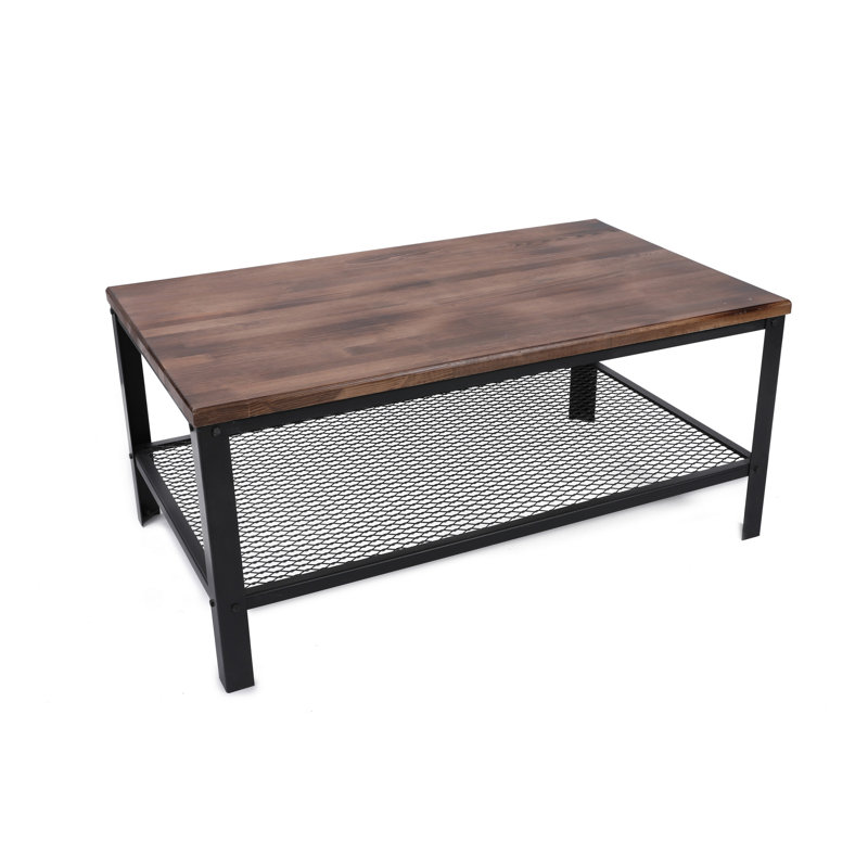 Table basse avec rangement Lacona, Noyers