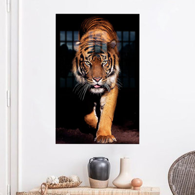 Personalized Wedding Gift Featuring Tiger Wall Art Ideal For Man Cave Wall Decoration Made From Wildlife Glass Art