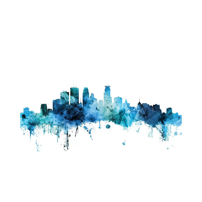 Minneapolis, Minnesota Skyline by Michael Tompsett - Wrapped Canvas Gallery-Wrapped Canvas Giclée