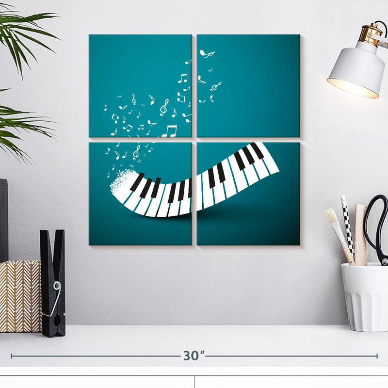 Notes de clavier de piano Abarca, H 18 po x l 18 po