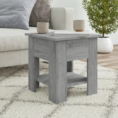 Table de bout en verre avec rangement