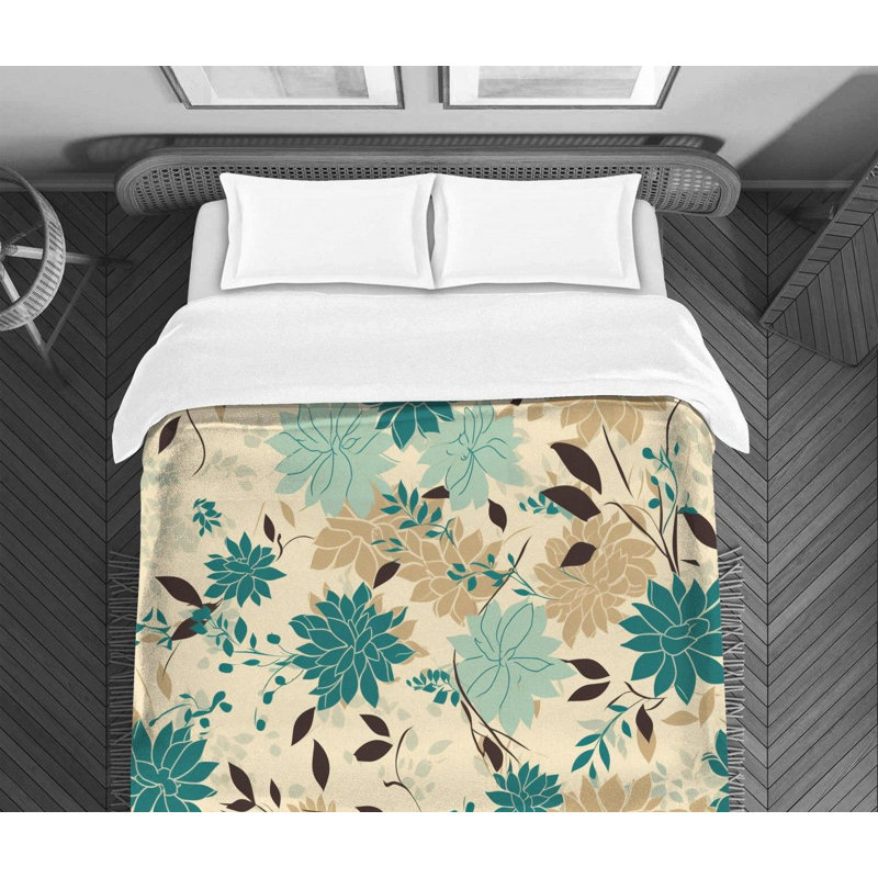Édredon floral Anori, Édredon simple très long