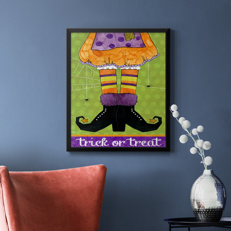 Toile encadrée de qualité supérieure Trick or régal - prêt à accrocher, Noir, H 24 po x l 20 po