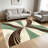 1PC Abstract Swirl Wavy Stripe Sage Green & Brown Off-white area rugs for Living Room, Soft, All seasons, Easy-maintain, Washable Indoor mat, Farmhouse suitable for for dining room, bedroom, home office...-1447536219