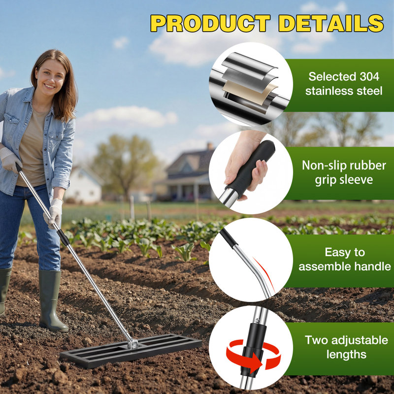 YODOLLA Gardening Tools, 195cm H x 75cm W x 25cm D, Black