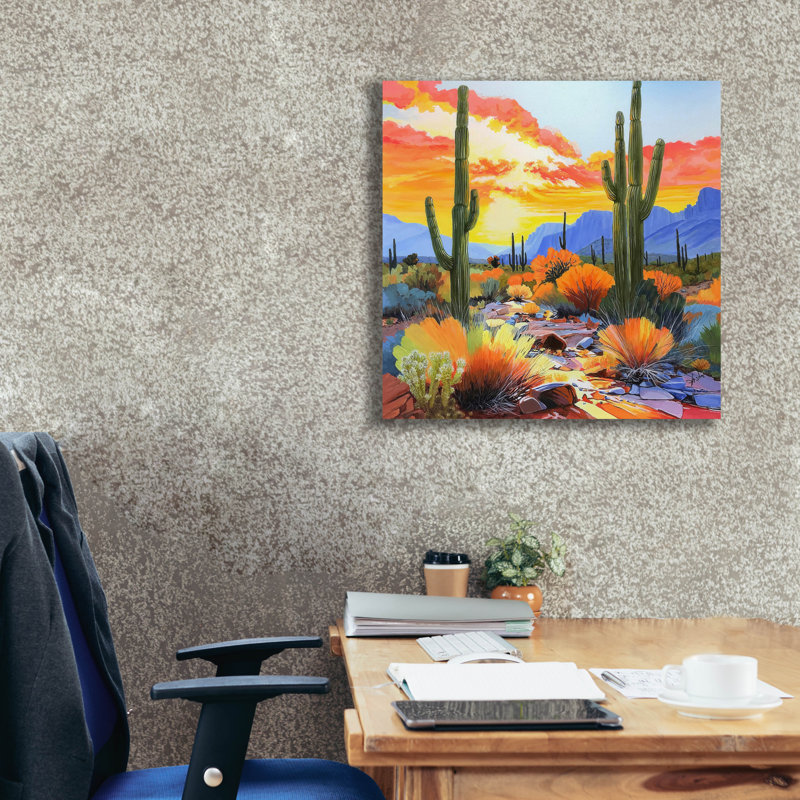  «Desert Splendor» par John Jaster, art mural sur toile, 26 po x 26 po, H 26 po x l 26 po