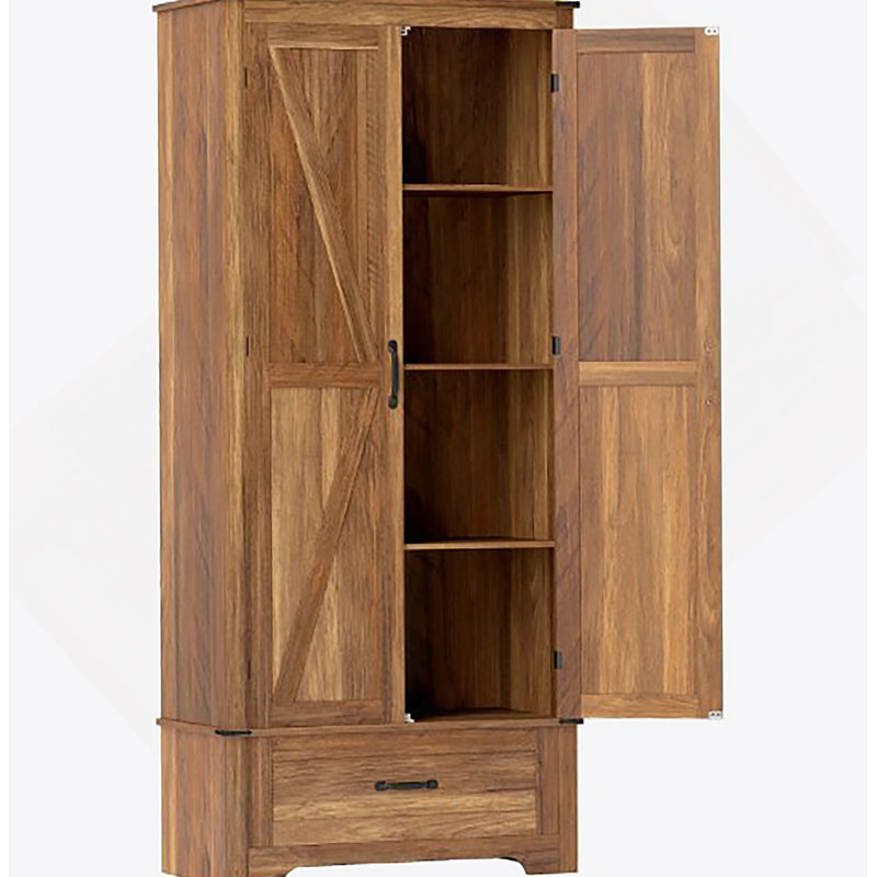 Armoire de cuisine, armoire avec tablettes réglables