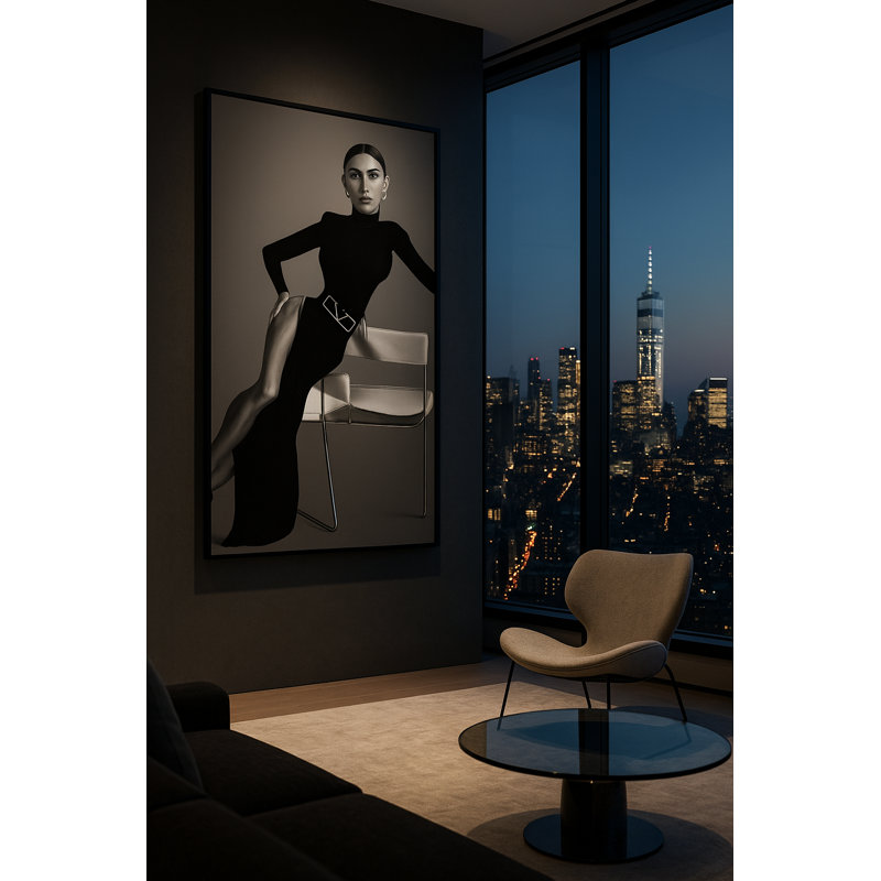 Black Authority Framed Canvas Wall Art by Kasian Art Studio - Black Frame