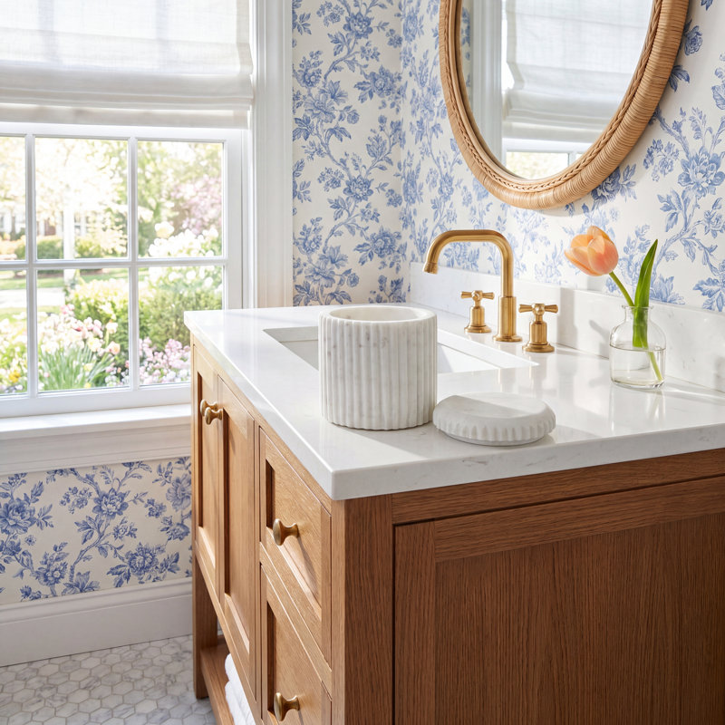 Gibbs Marble Bathroom Storage Container