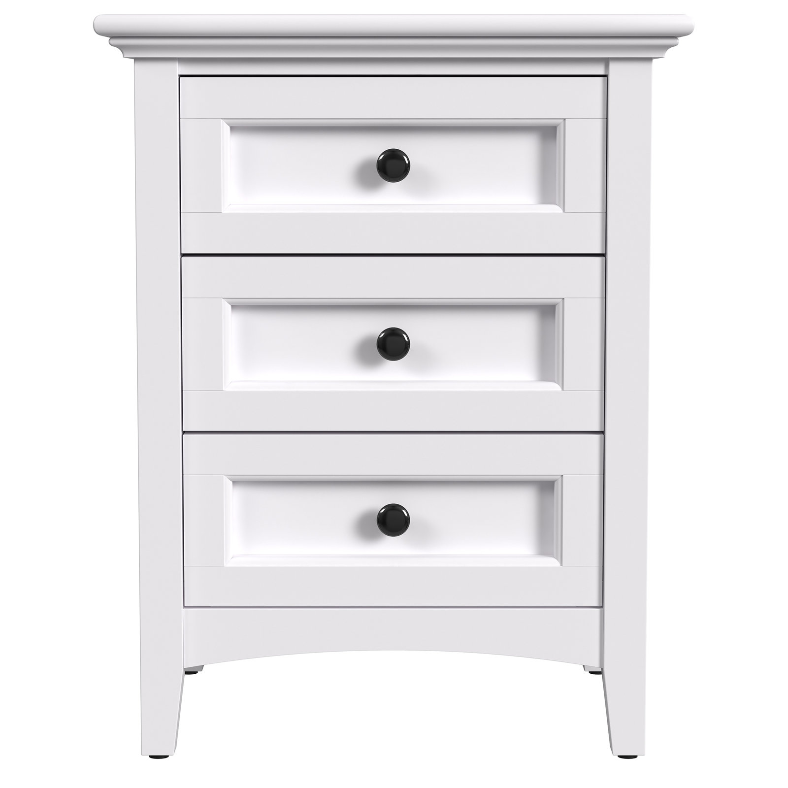 Melusina 3 - Drawer Nightstand, White