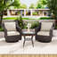 Chaise berçante d'extérieur pivotante avec table d'appoint-159934963