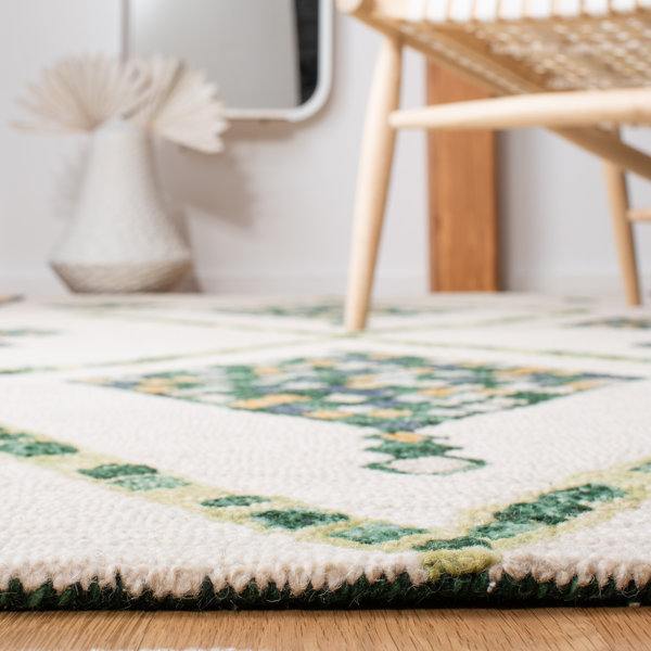 Bungalow Rose Hand Tufted Wool Southwestern Rug | Wayfair