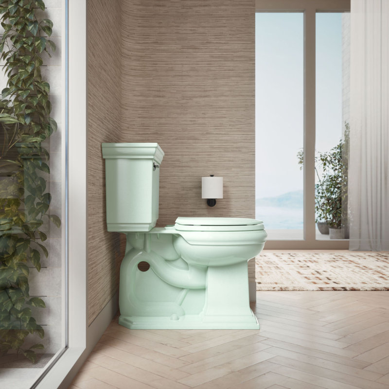 Lustra with Quick-Release Hinges Toilet Seat, Seafoam Green, Round