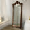 Miroir pleine longueur rétro sculpté, miroir de plancher autoportant pour la maison, miroir d'habillage pour chambre à coucher, miroir décoratif sur pied