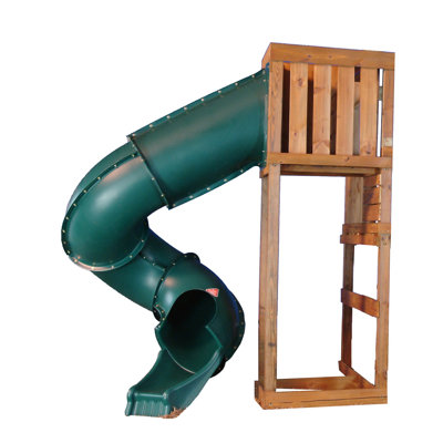 Turbo Spiral Slide for 7' Deck, Green