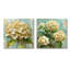 Vintage rétro hortensia beige «Blooms I» - art mural hortensia - ensemble d'art mural traditionnel 2 pièces-698124702-698124679-698124677