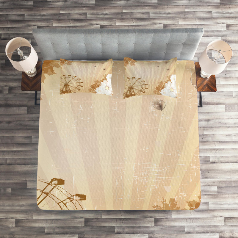 Polyester Coverlet, King Bedspread + 2 Shams