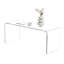 Table basse 39,25 "de long rectangulaire en acrylique avec cascade de 15 mm d'épaisseur, transparent