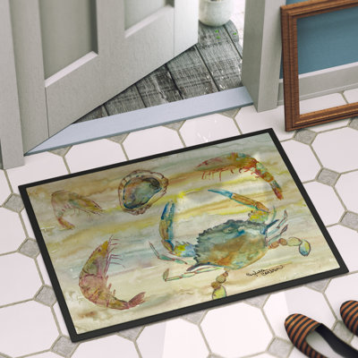 Tapis d’extérieur anti-dérapant pour l’extérieur crabe, la crevette, l’huître intérieur/extérieur Thierry