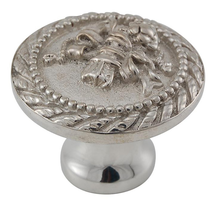 Sforza Mushroom Knob, Polished Silver