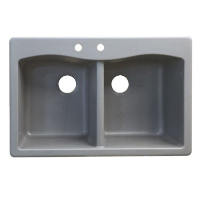 Évier de cuisine à double cuves l 33 po x l 22 po Aversa