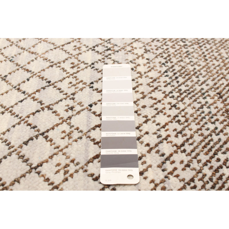 Tapis gris ombre en soie 6 pi 3 po x 9 pi 3 po