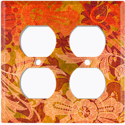 Patterned 2 - Gang Toggle Light Switch Standard Wall Plate
