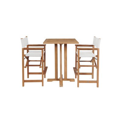 Captain 3 Piece Sunbrella Bar Height Dining Set