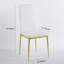 Ensemble de 4 chaises, chaise couleur, siège blanc-206972003-206972060