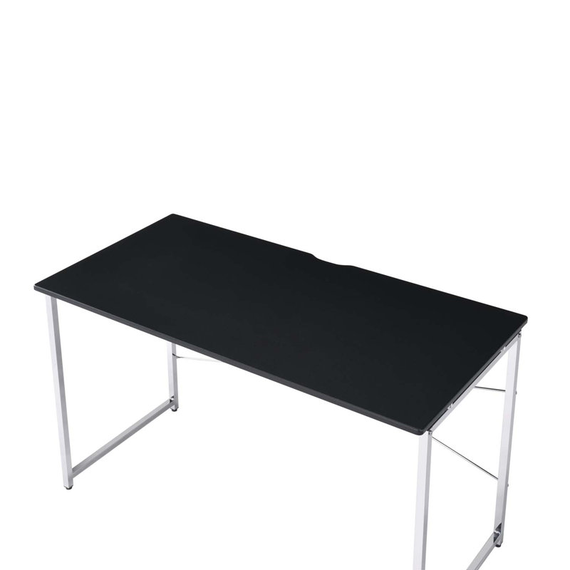 Tennos Vanity Desk, Black & Chrome Finish