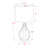 Lenora Standard Metal Ceramic Table Lamp in Black and Ivory Shade, 16.78'' H X 9.27'' W X 9.27'' D
