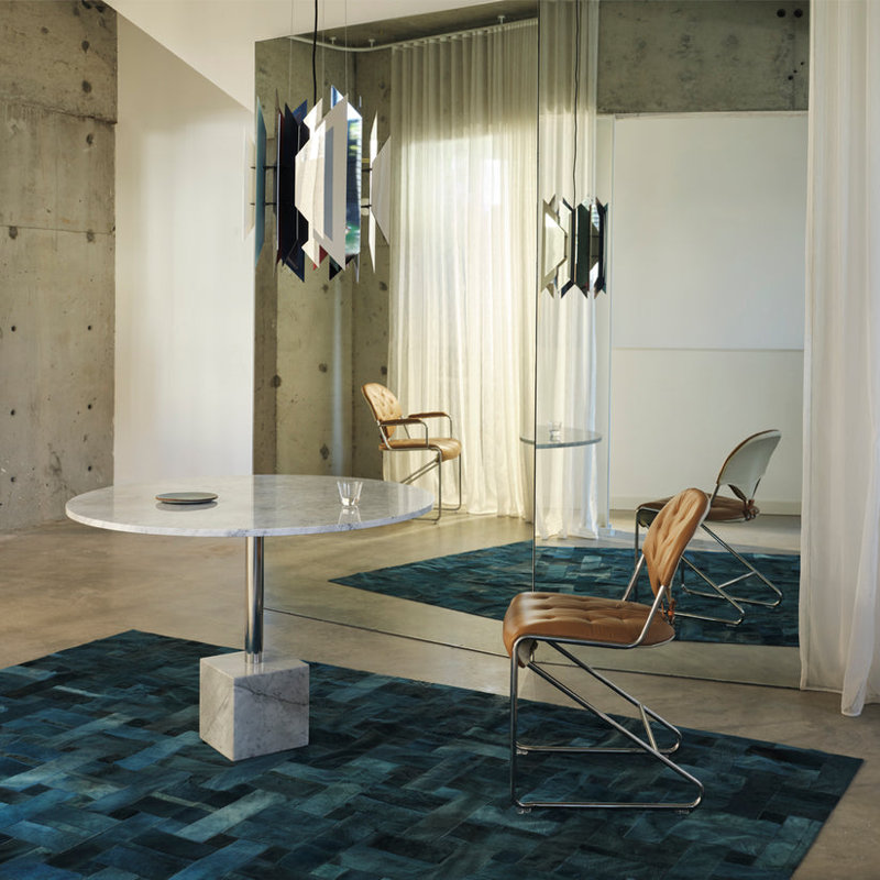 ART HIDE X GREG NATALE Area Rug, Blue, Rectangle 5' x 8'